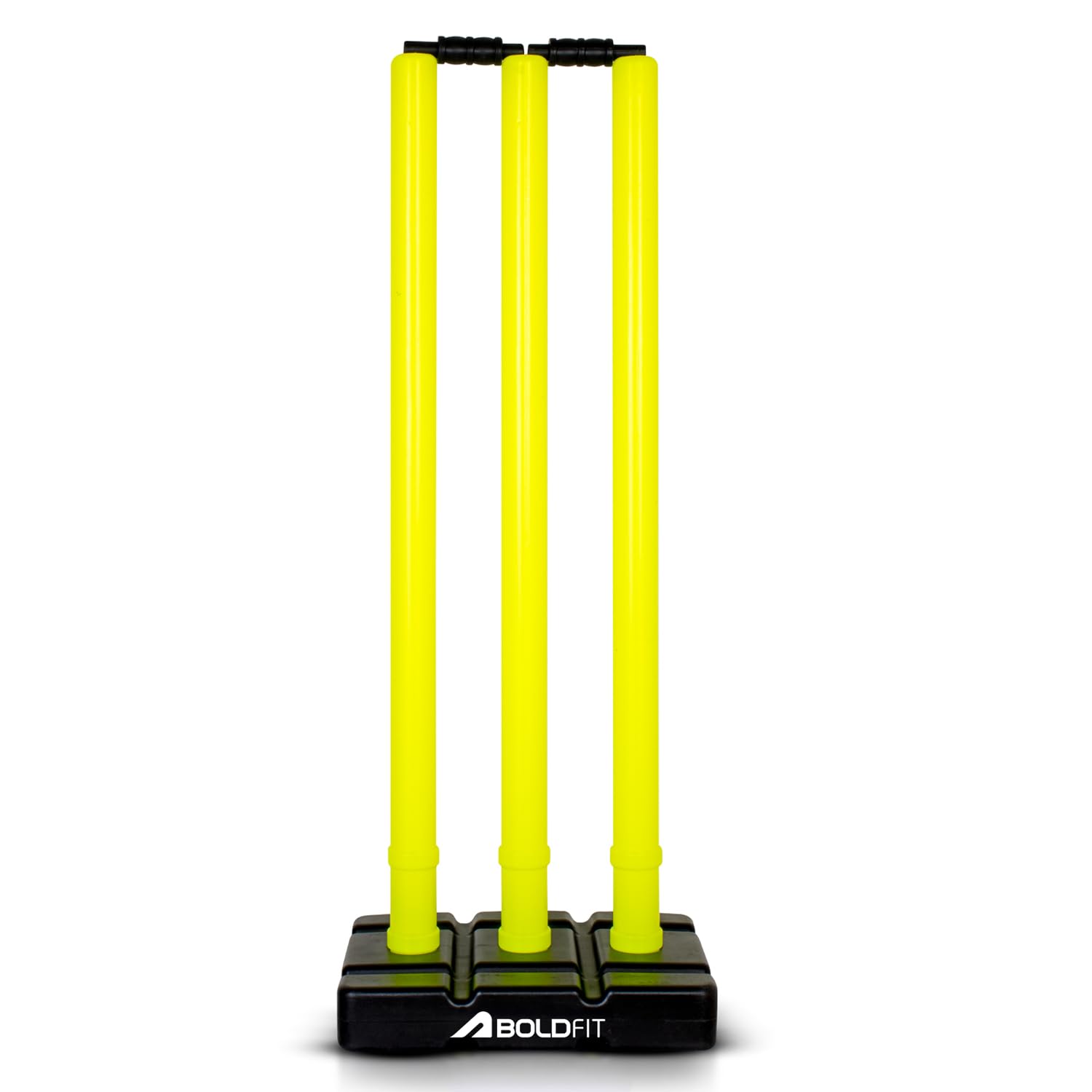 Boldfit Cricket Stumps with Stand Cricket Kit Plastic Wickets for Cricket Standard Wickets for Cricket Ground, Match, Tournament Stump with Stand & Ba
