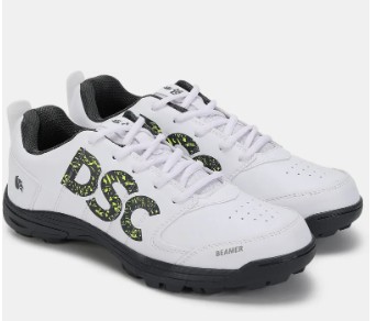 DSC Beamer Cricket Shoe for Men & Boys (Light Weight | Economical | Durable | Size UK: 9) Grey-White