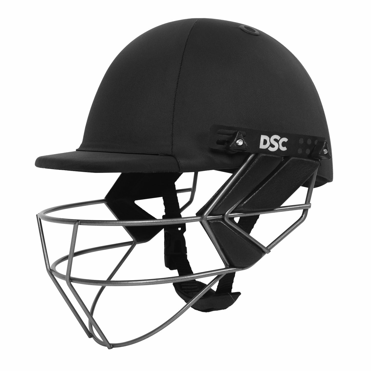DSC Fort 44 Cricket Helmet X-Large (Black) - Material: Expanded Polystyrene