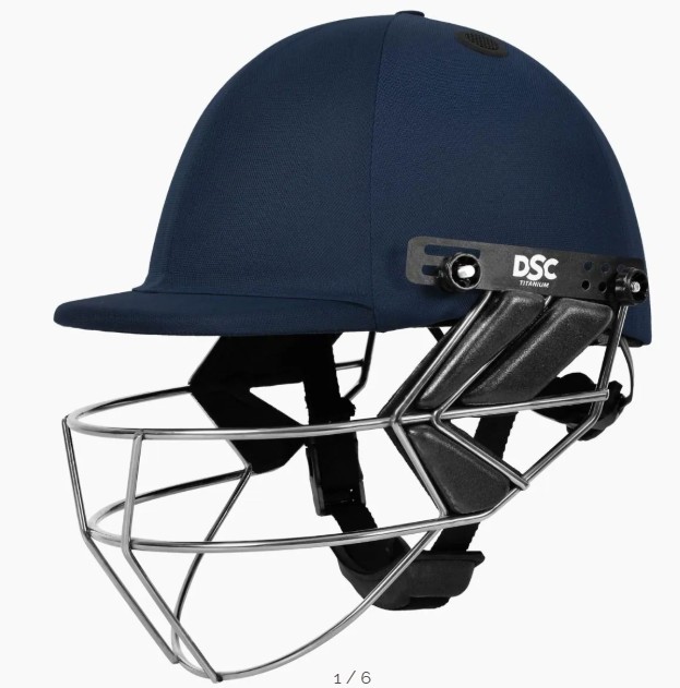 DSC Fort 44 LITE Titanium Cricket Helmet for Men & Boys |Adjustable Titanium Grill |Adjustable Back Support Strap | Light Weight | Size : Large | Colo