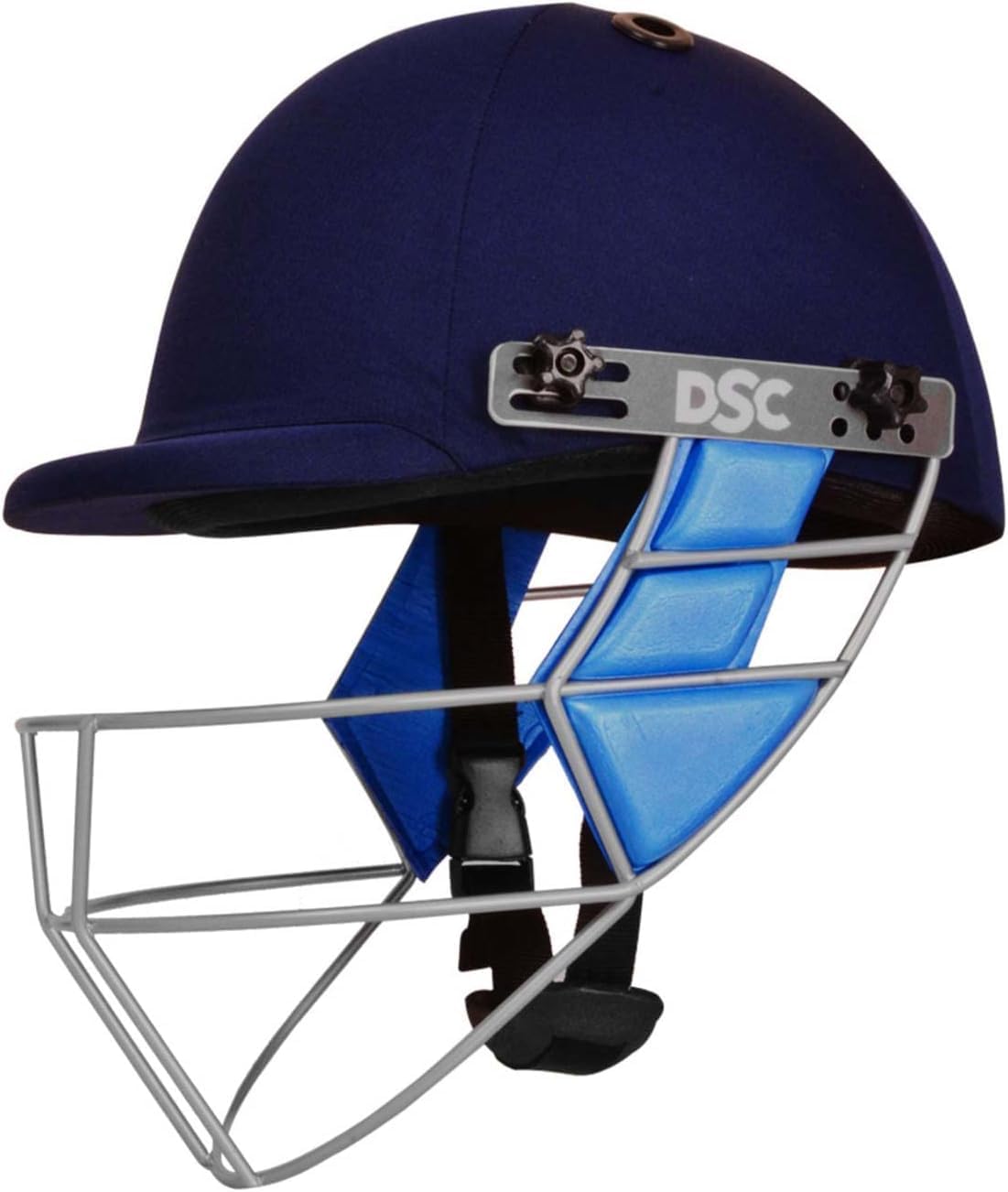 DSC Guard Cricket Helmet | Navy Blue | for Men & Boys | Steel Grill | Adjustable Back Support Strap | Removable and Washable Sweatband | Lightweight |