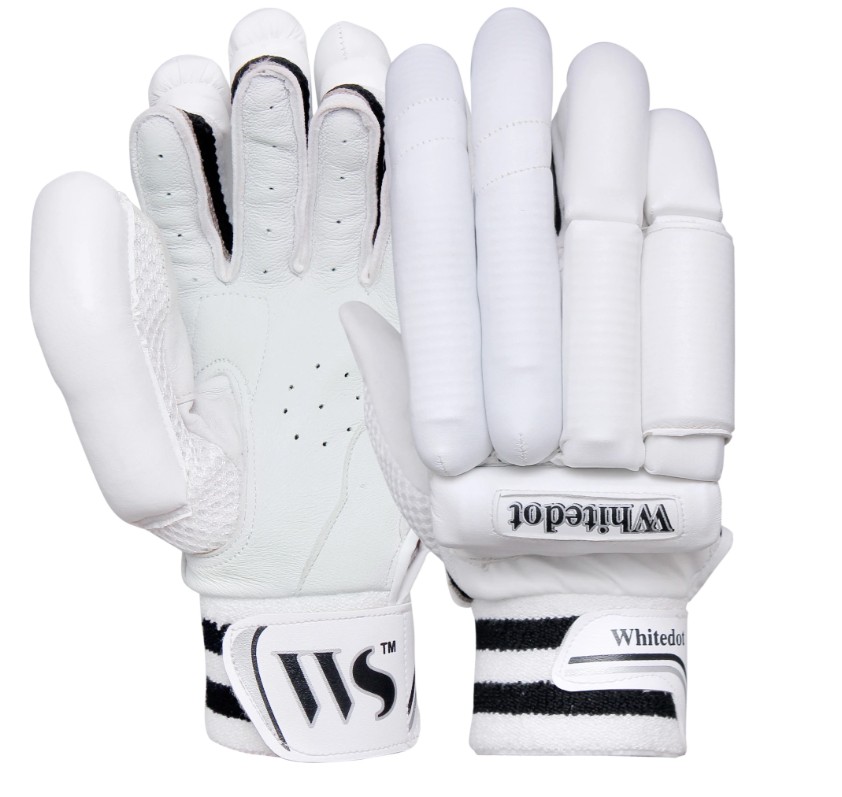 WHITEDOT Sports Albatross Cricket Batting Gloves||Suitable for Youth|Medium Right Hand||Black, Leather