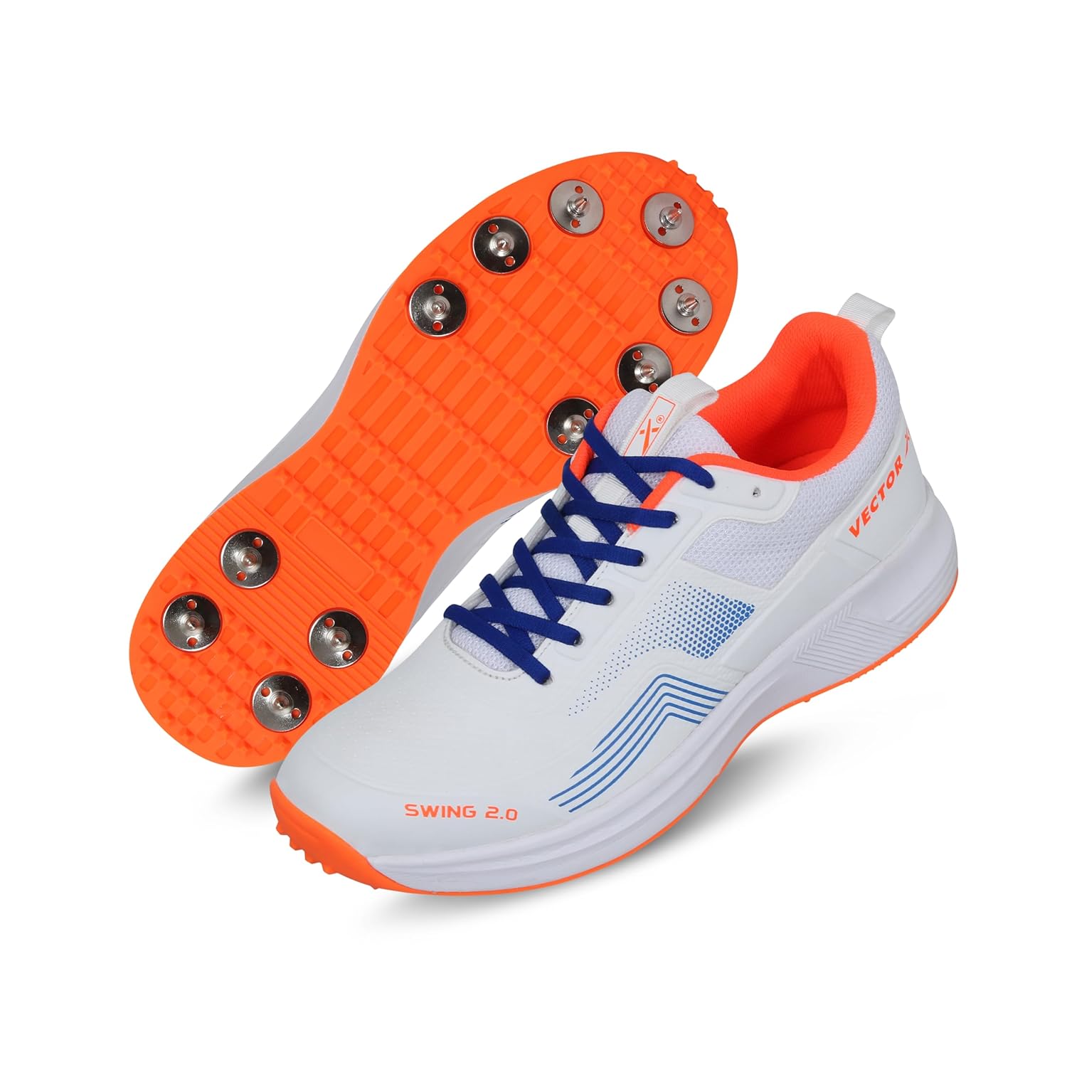 Vector X Swing 2.0 Cricket Shoes for Men & Boys Sports Shoes Lightweight Upper with TPU Fusing, EVA Midsole with Rubber Oustole Cricket Practice/Profe
