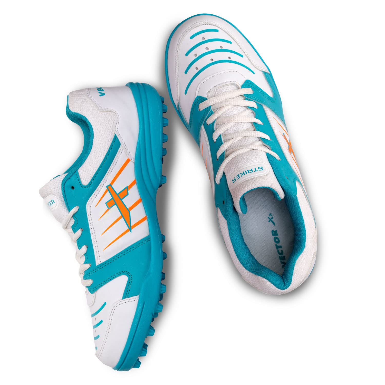 Vector X Striker Cricket Shoes Synthetic Leather Upper/PVC Sole Studs for Men Lace up Closure| Lightweight & Durable Footwear| Ideal for Turf, Ground