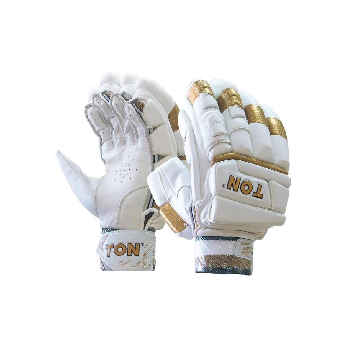SS Ton Gold Edition Cricket Batting Gloves Adult Size | Right-Handed | Premium Protection & Comfort for Professional Play, Leather