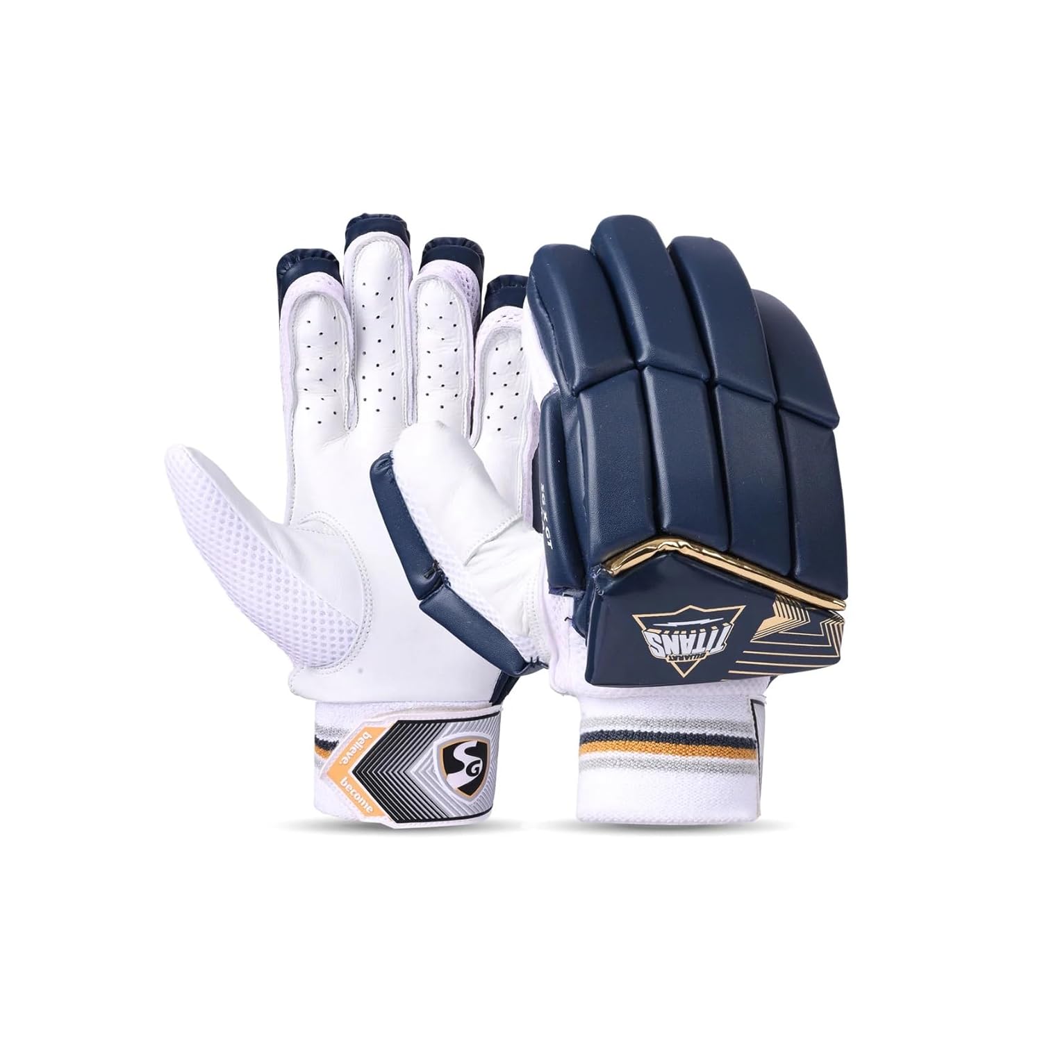 SG X GT 2.0 Cricket Batting Gloves, Right Hand, Navy Blue and White (Adult)