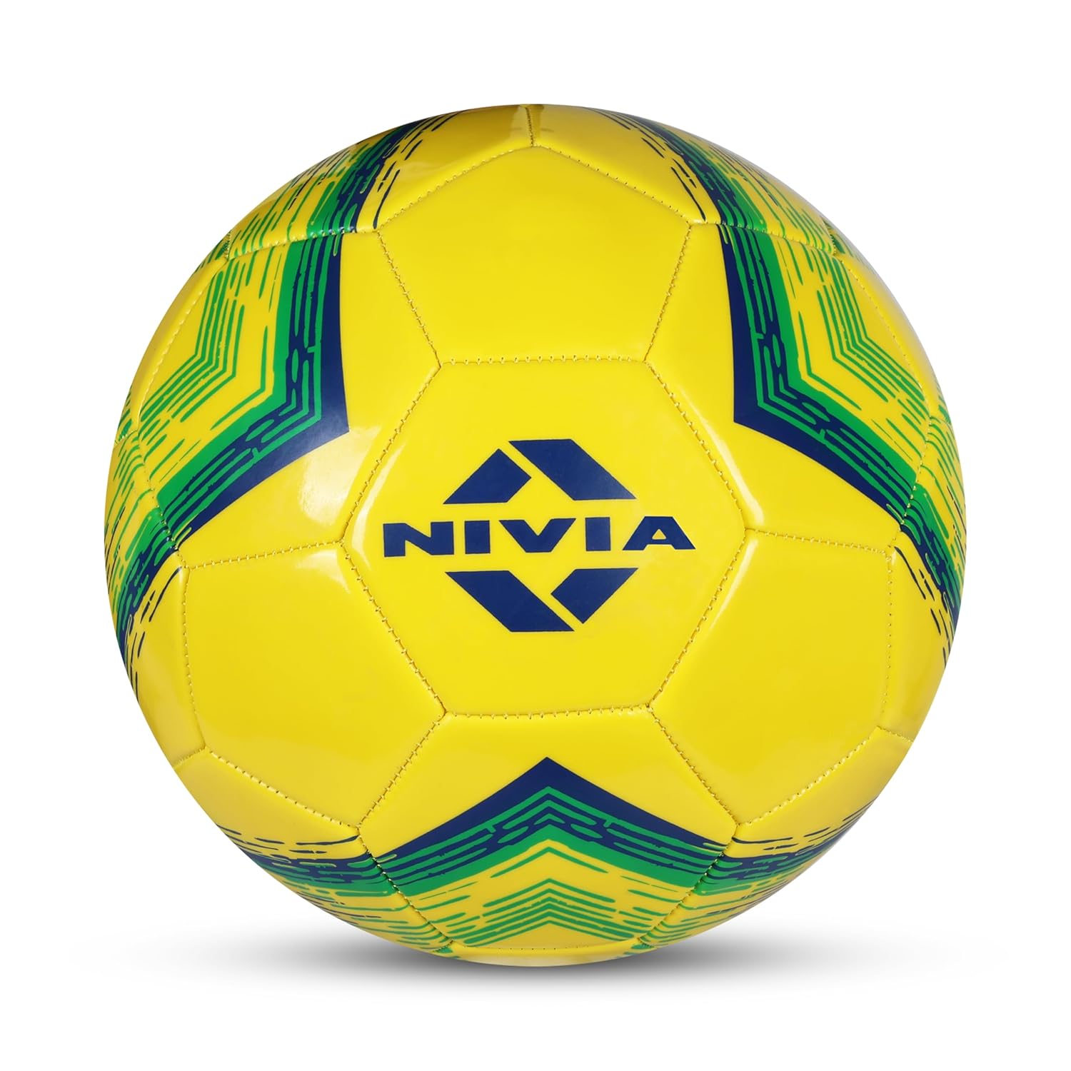 Nivia World Fest Football, As Per Basic Standard, Training Ball, 32 Panels, Synthetic Cover Machine Stitched, Butyl Bladder, to Play On Both Natural a