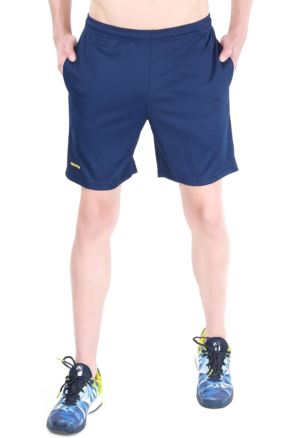 Head HBS-1091 Badminton Shorts | Navy | Size: X Large | Material: Polyester | Wicking & Cooling Properties | Elasticated Waistband | Side Slip in Pock