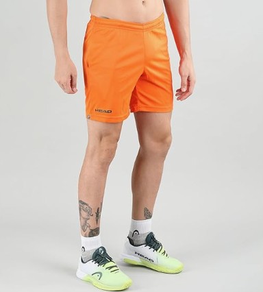 Head HBS-1106 Tennis Shorts for Mens, Size-XL, Color-Orange